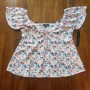 NWT Almost Famous Floral Off Shoulder Blouse